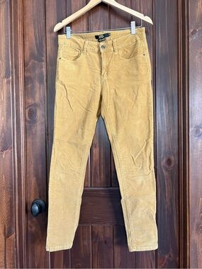 L&B Soft & Stretchy Mustard-Colored Corduroy Pants with Pockets